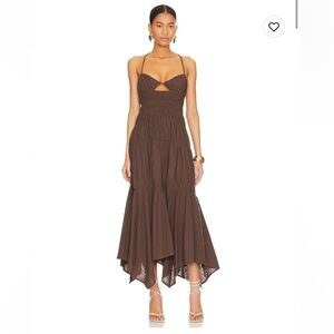 SUNDYS Talia Dress in Chocolate